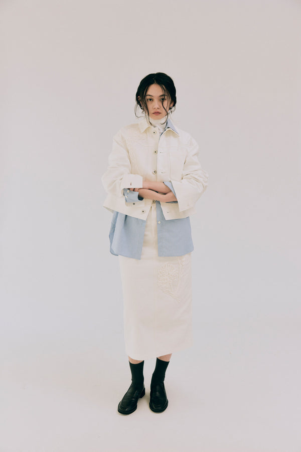 AW26 - Cord Embroidery Denim Jacket