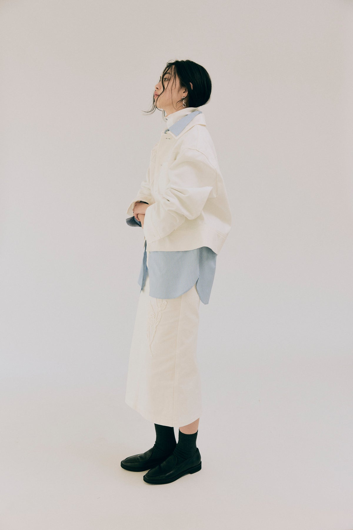 AW26 - Cord Embroidery Denim Jacket