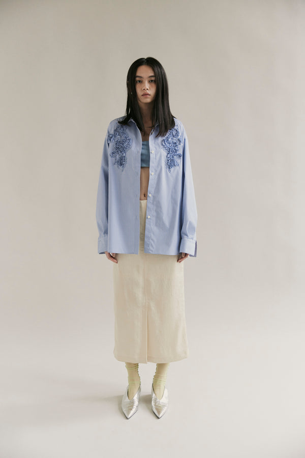 【予約商品】 SS27 - Ribbon panel shirt