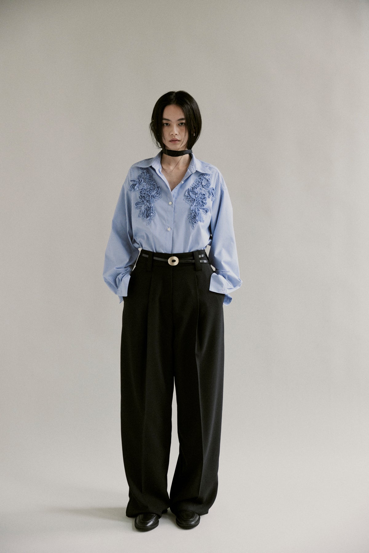 【予約商品】 SS27 - Ribbon panel shirt