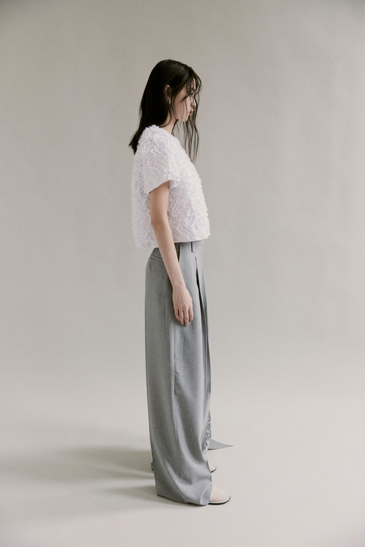 【予約商品】 SS27 -  Ribbon Texture Top