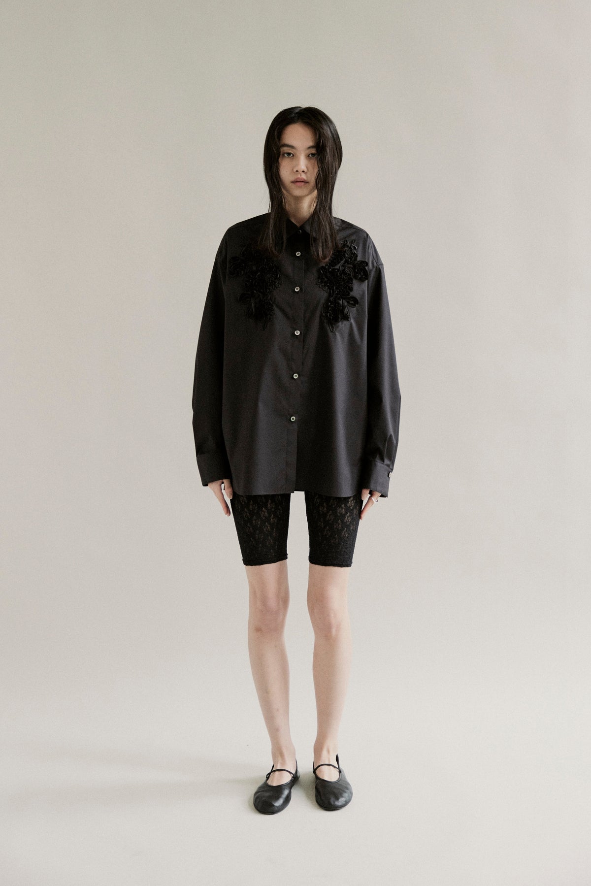 【予約商品】 SS27 - Ribbon panel shirt