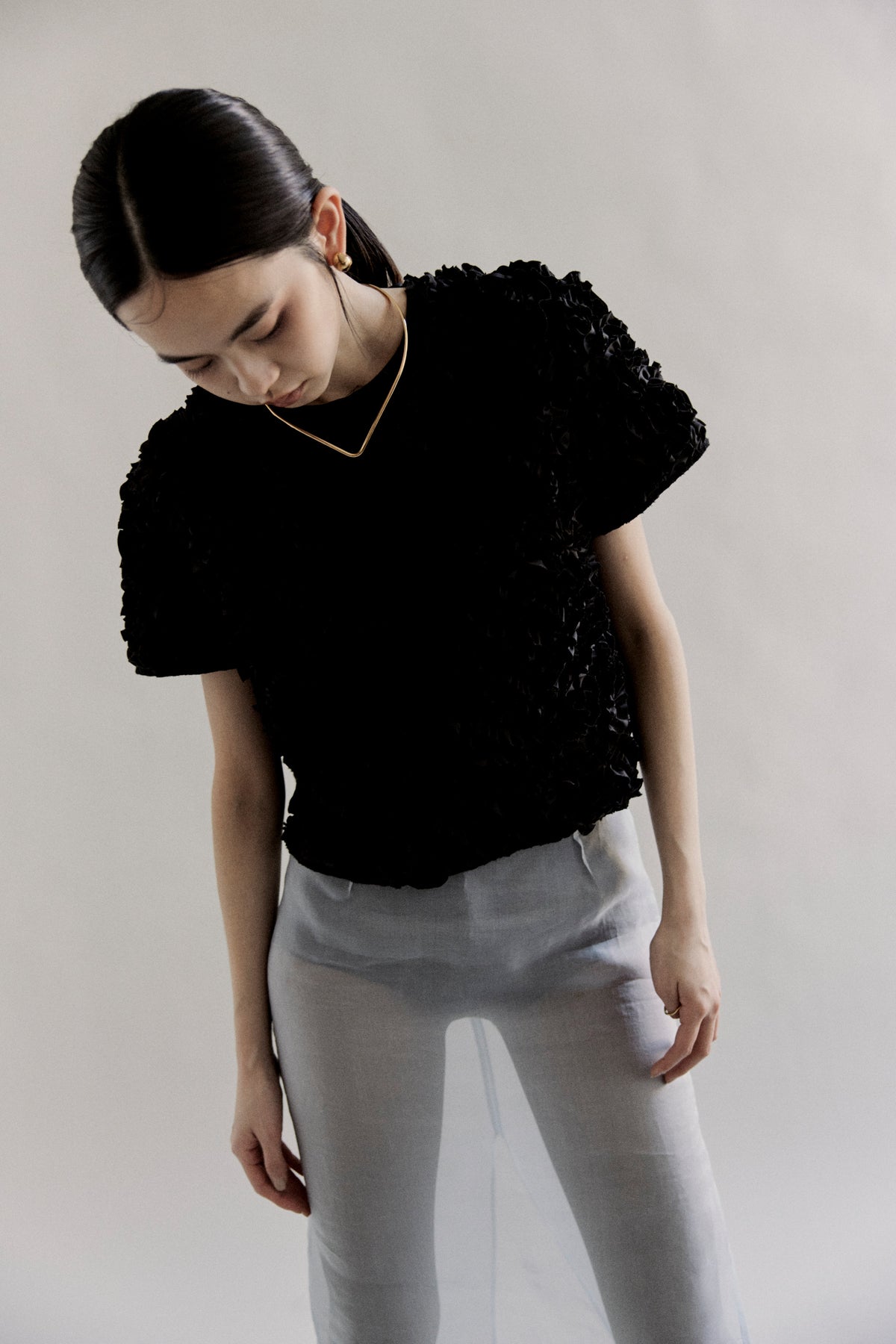 【予約商品】 SS27 -  Ribbon Texture Top