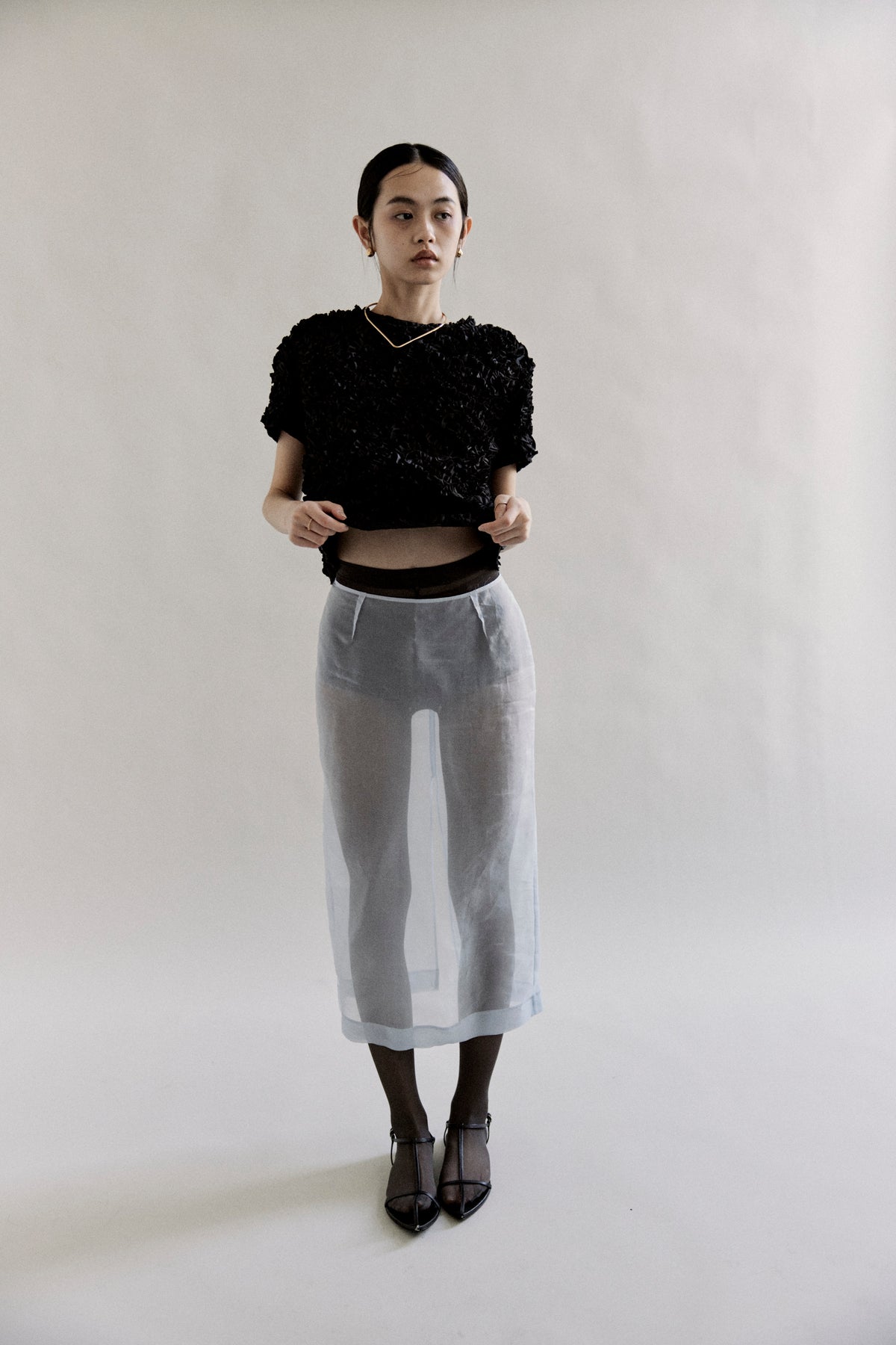 【予約商品】 SS27 -  Ribbon Texture Top